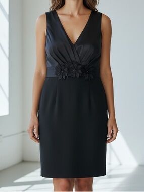 JS Boutique Black Formal Bodycon Dress with Sweetheart Neckline Size L